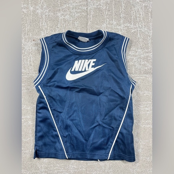 Nike Sleeveless Youth Blue Jersey Basketball Size 4T - Picture 1 of 5